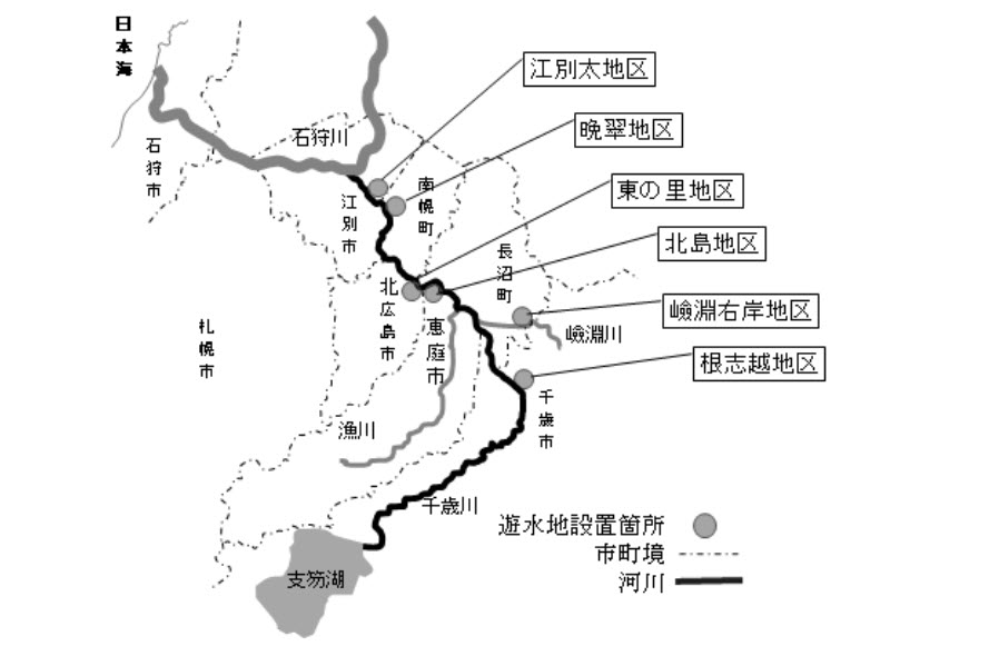 図表４-１千歳川遊水地位置図