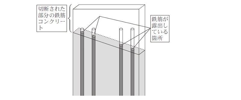 切断後のL型擁壁の概念図＿画像