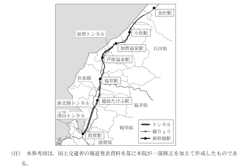 北陸新幹線（金沢・敦賀間）の概要図＿画像